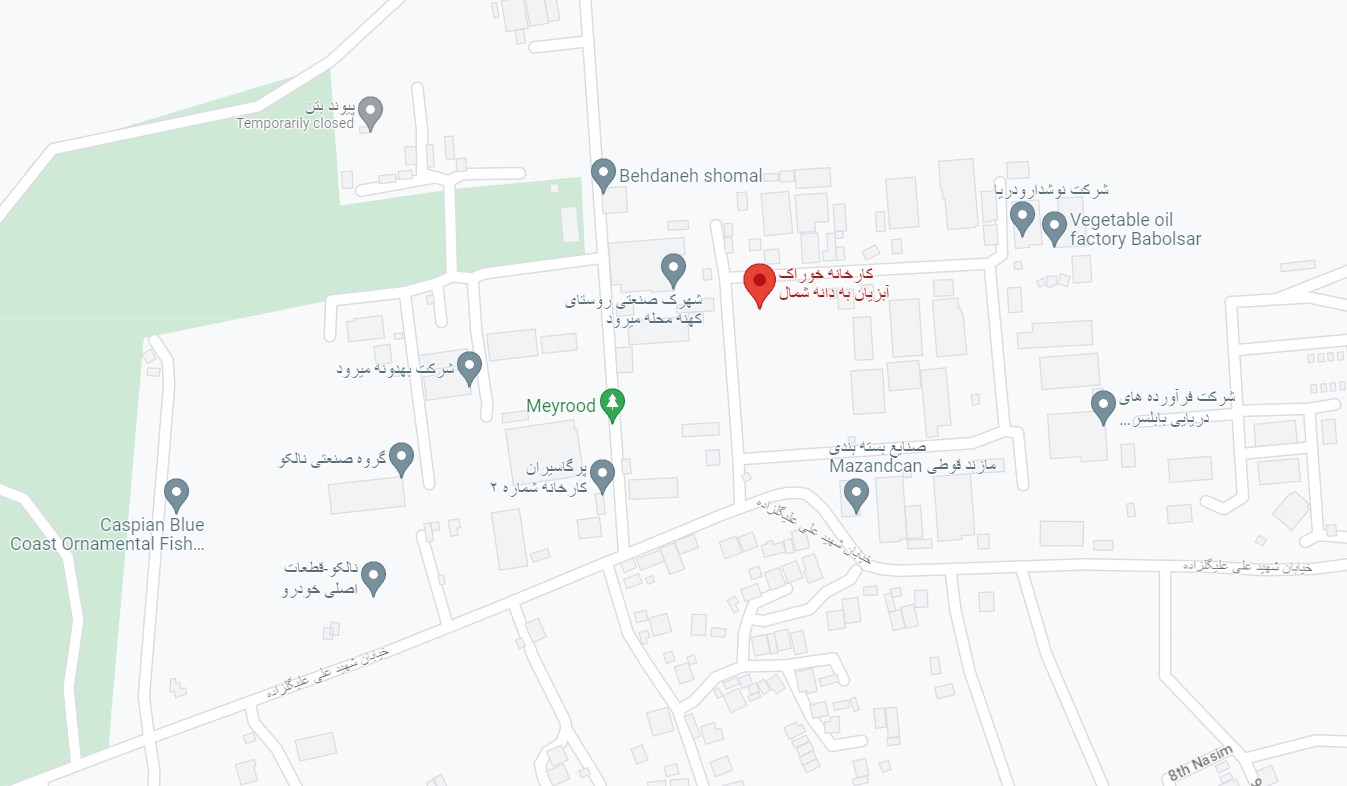 map موقعیت مکانی هلدینگ بهدانه شمال
